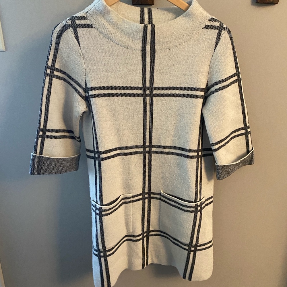 ANTHRO Plaid Sweater Dress